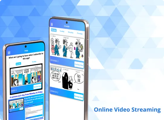 Online video streaming mobile app