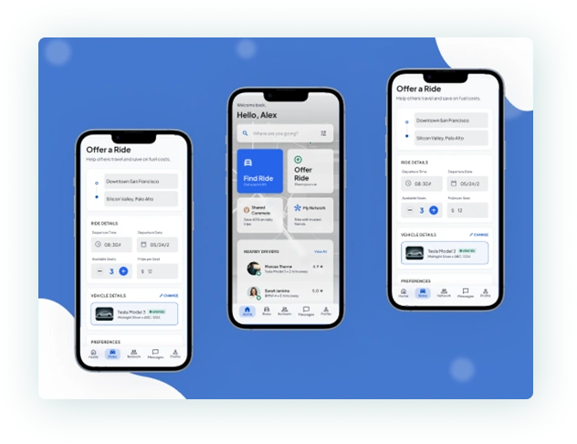 requirement ride-sharing mobility mobile app