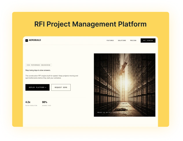 RFI project management platform requirement