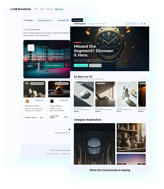 solution brand discovery product showcase web platform