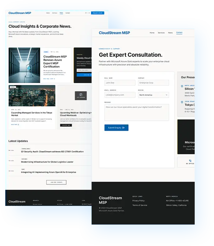 solution cloud service vendor corporate website