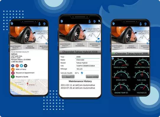 mobile app development for vehicle health monitor