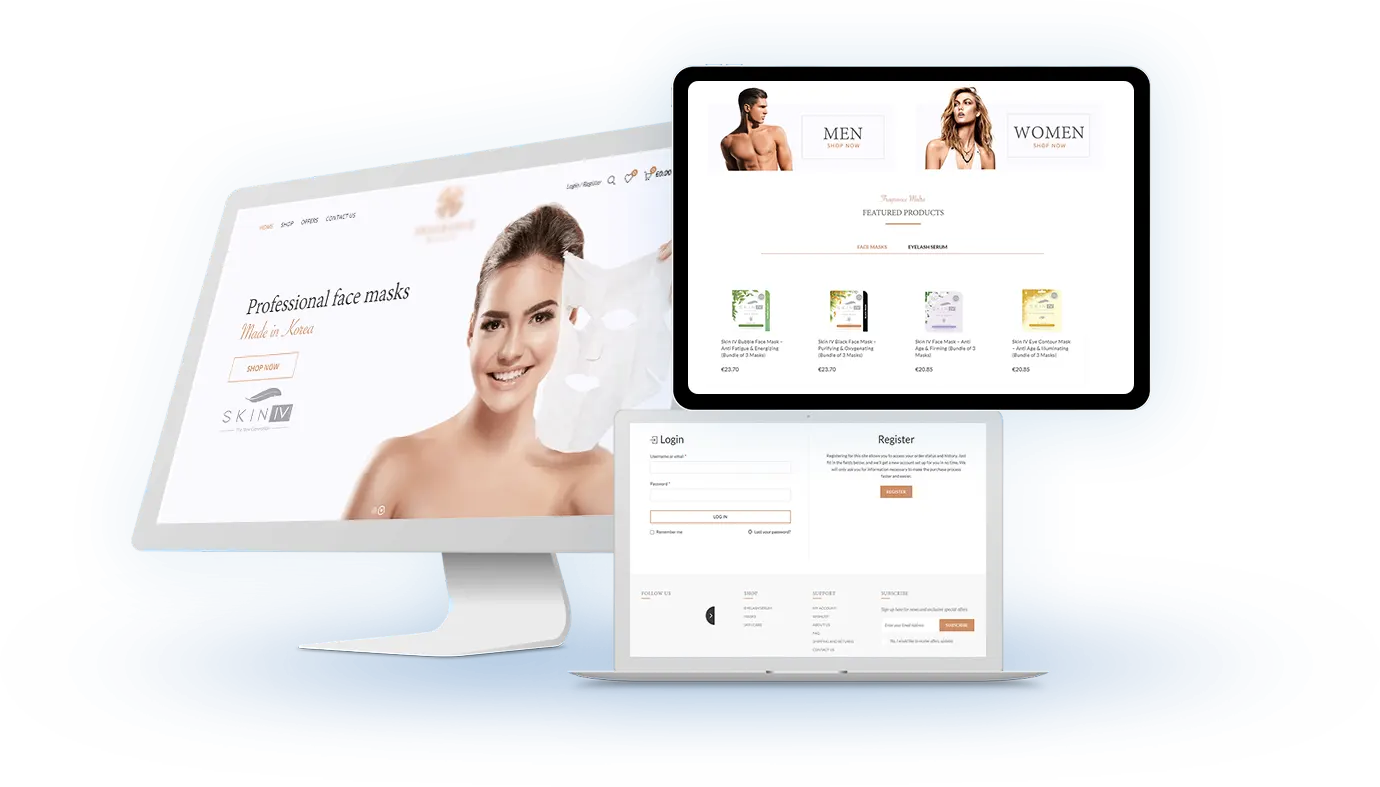 website development for cosmetics