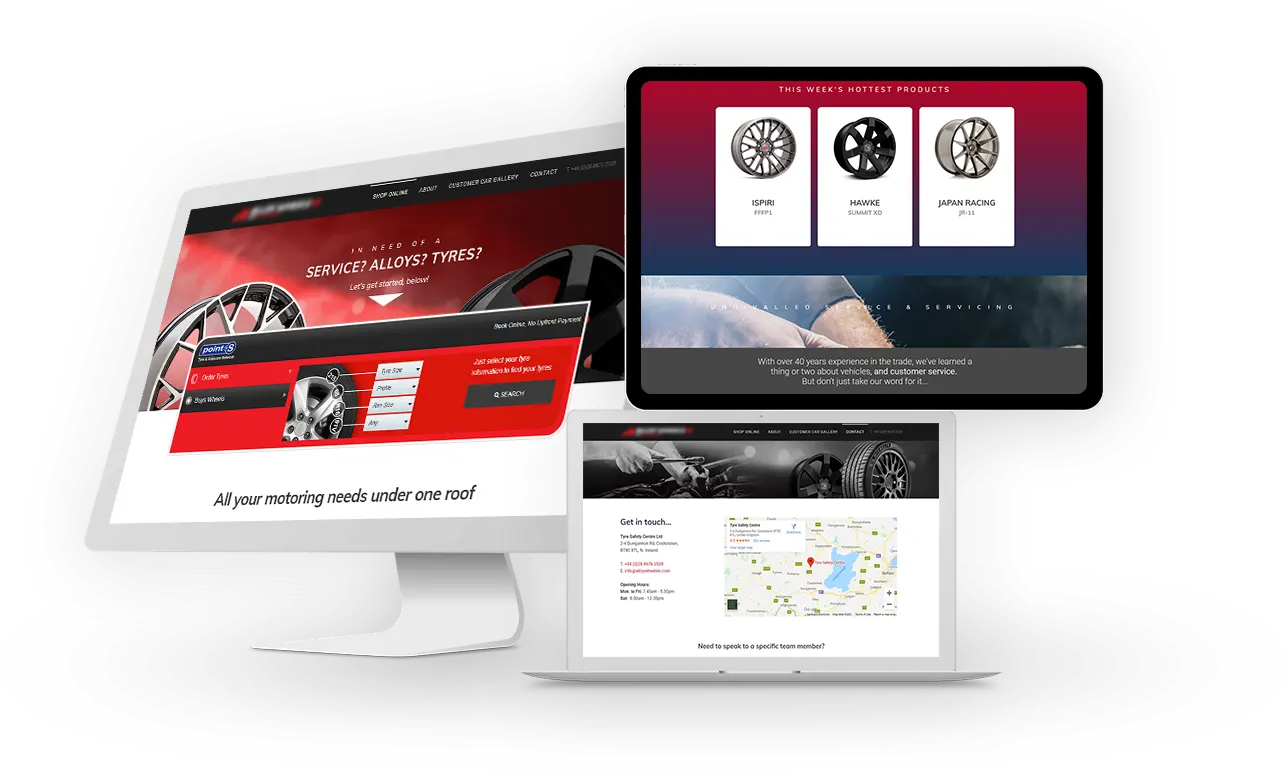 website development for tyres